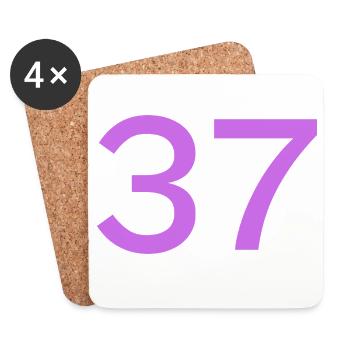 37 - Coasters (set of 4) - white - Front