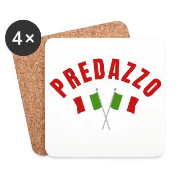 Drapeaux italiens de Predazzo - Dessous de verre (lot de 4) - blanc - Devant