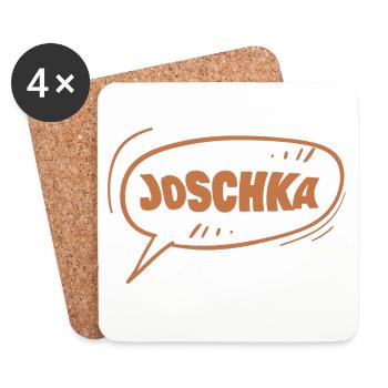 Joschka als Vorname - Untersetzer (4er-Set) - Weiß - Vorne