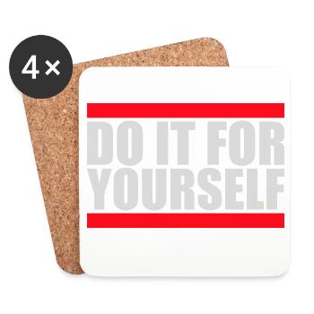 Do It For Yourself Inspirierend Selbstliebe Zitat - Untersetzer (4er-Set) - Weiß - Vorne