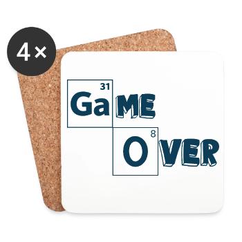 Game over games shirt - Dessous de verre (lot de 4) - blanc - Devant