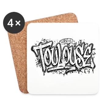 Toulouse Graffiti Hip Hop - Coasters (set of 4) - white - Front