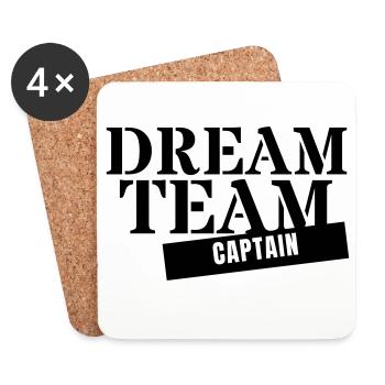 Dream Team Captain - Kapitän Coach Beste Gruppe - Untersetzer (4er-Set) - Weiß - Vorne