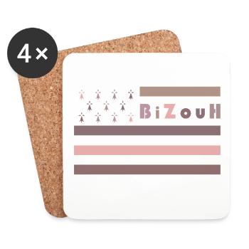 BizouH - GHD Liesliv - 04 - Coasters (set of 4) - white - Front