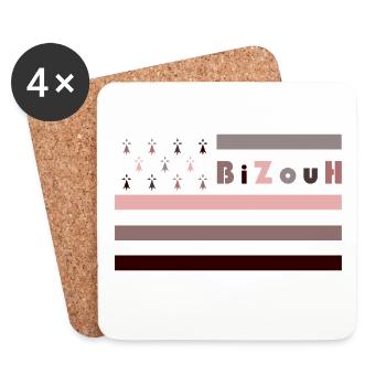 BiZouH - GHD Liesliv - 01 - Dessous de verre (lot de 4) - blanc - Devant