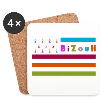 BiZouH - GHD Liesliv - 02 - Dessous de verre (lot de 4) - blanc - Devant