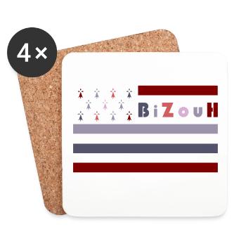 BiZouH - GHD Liesliv - 03 - Dessous de verre (lot de 4) - blanc - Devant