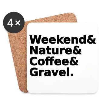 Weekend Nature Coffee Gravel - Untersetzer (4er-Set) - Weiß - Vorne