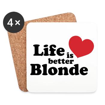 Blonde Life - Untersetzer (4er-Set) - Weiß - Vorne