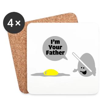 egg vader - Coasters (set of 4) - white - Front