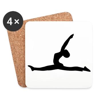 fitness - Untersetzer (4er-Set) - Weiß - Vorne