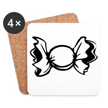 Bonbon Design klassisch - Untersetzer (4er-Set) - Weiß - Vorne