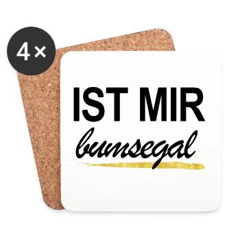 Bumsegal - Untersetzer (4er-Set) - Weiß - Vorne