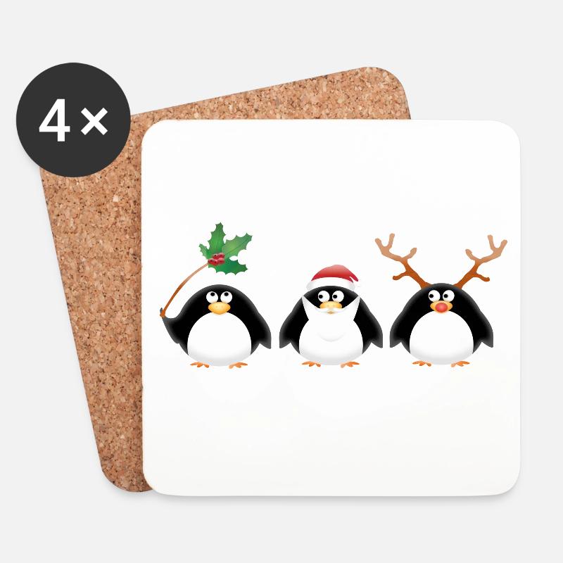 Weihnachten - Untersetzer (4er-Set) - Weiß