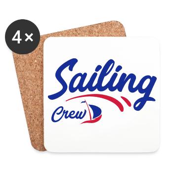 navigation à voile - Dessous de verre (lot de 4) - blanc - Devant
