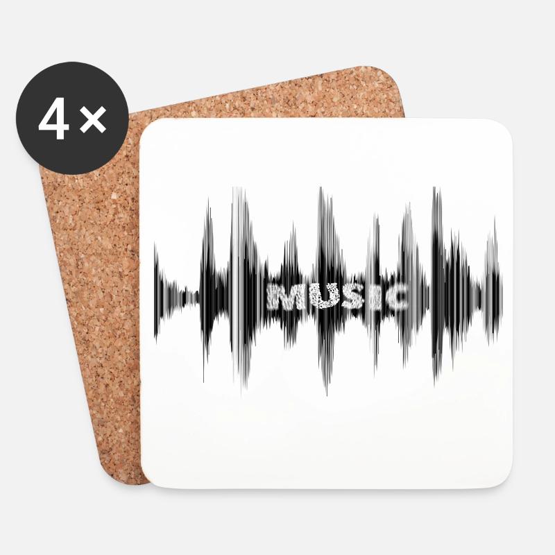 Music - Untersetzer (4er-Set) - Weiß