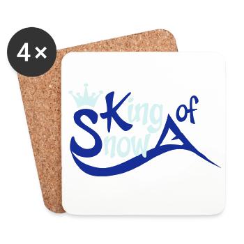 snowboarding - Untersetzer (4er-Set) - Weiß - Vorne