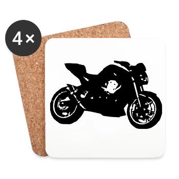 Kawasaki z750 (07) - Untersetzer (4er-Set) - Weiß - Vorne