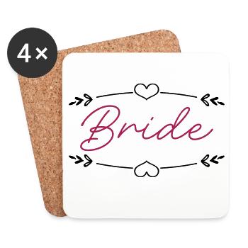 Bride - Coasters (set of 4) - white - Front