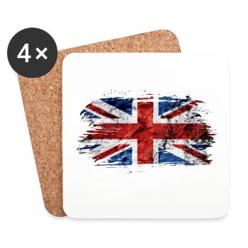 Großbritannien Vintage Flagge / Geschenk - Untersetzer (4er-Set) - Weiß - Vorne