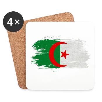 Algeria Vintage Flag / Gift Algiers - Coasters (set of 4) - white - Front
