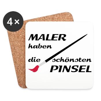 maler handwerker - Untersetzer (4er-Set) - Weiß - Vorne