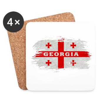 Georgia vintage flag - Coasters (set of 4) - white - Front