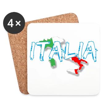 Italien Edo weißer Stiefel - Untersetzer (4er-Set) - Weiß - Vorne