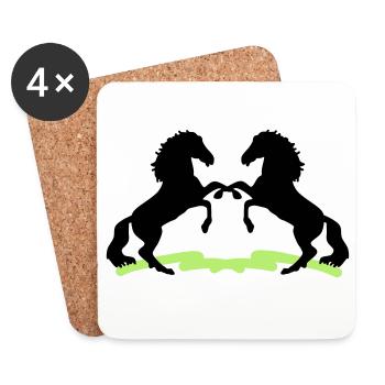 Horses - Coasters (set of 4) - white - Front