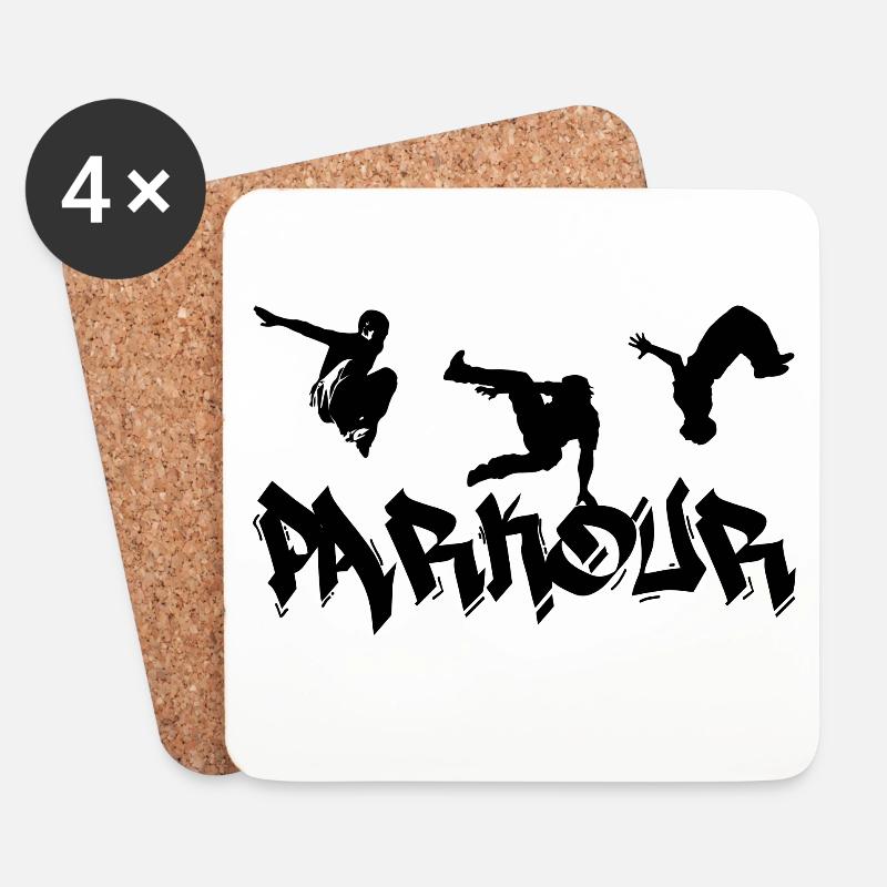 Parkour - Untersetzer (4er-Set) - Weiß
