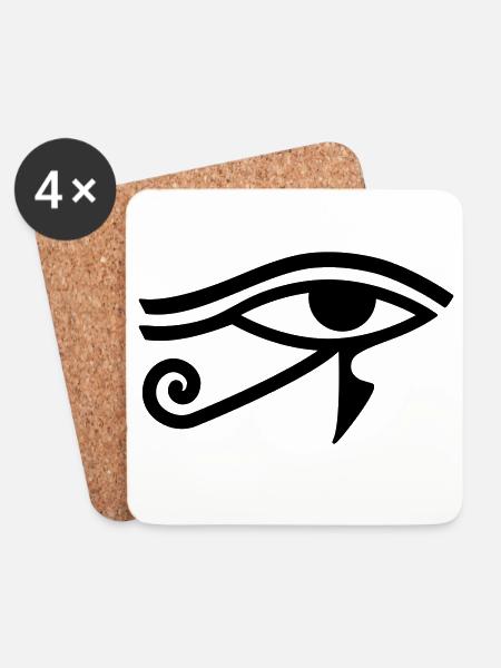 Horusauge Auge des Horus ägyptische Hieroglyphe - Untersetzer (4er-Set) - Weiß