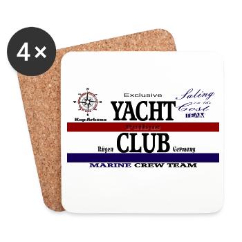 Kap Arkona Yacht Club-Design - Untersetzer (4er-Set) - Weiß - Vorne