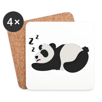 Panda Panda Bear - Coasters (set of 4) - white - Front