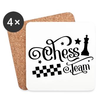 chess team - Untersetzer (4er-Set) - Weiß - Vorne