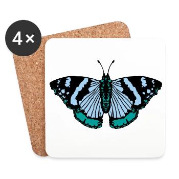 Schmetterling butterfly - Untersetzer (4er-Set) - Weiß - Vorne