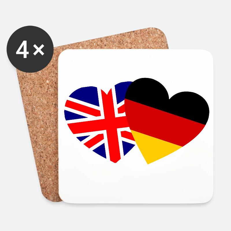 Die Deutsch-Britische Freundschaft - Untersetzer (4er-Set) - Weiß