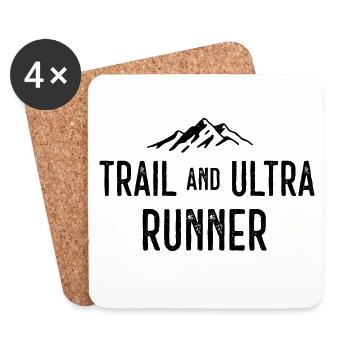 Trail et Ultra Runner - Dessous de verre (lot de 4) - blanc - Devant