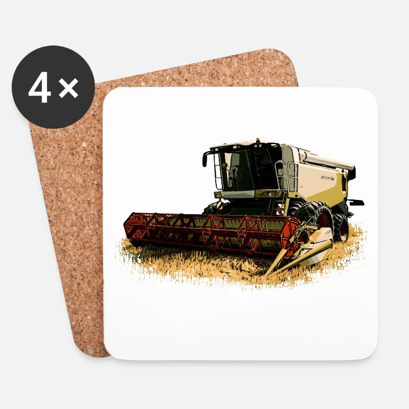 Claas Mähdrescher Lexion 550 - Untersetzer (4er-Set) - Weiß