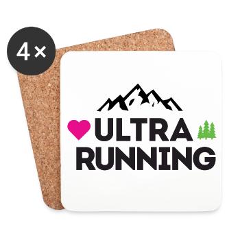Ultra Running – My Love - Coasters (set of 4) - white - Front