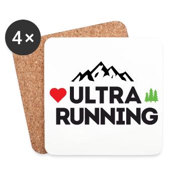 Ultra Running – My Love - Coasters (set of 4) - white - Front