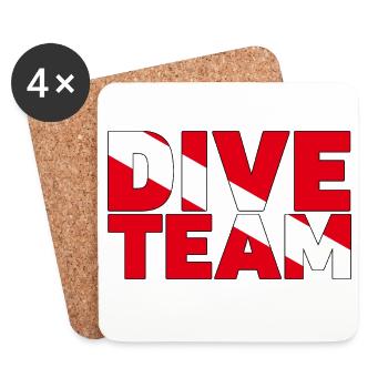 Dive Team. Perfect design for your diving team. - Coasters (set of 4) - white - Front