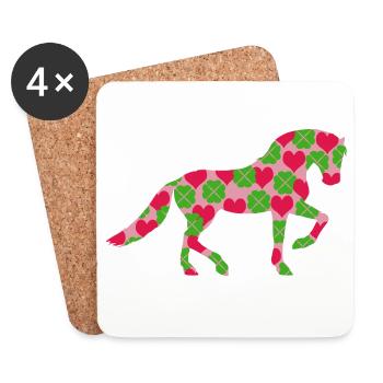Horse luck - Coasters (set of 4) - white - Front