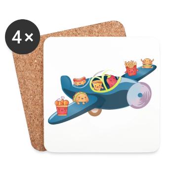 Calorie bomber - Coasters (set of 4) - white - Front