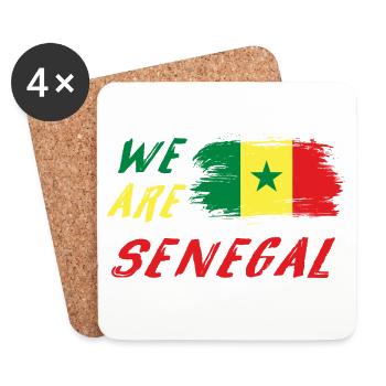 Nous sommes le Sénégal - Dessous de verre (lot de 4) - blanc - Devant