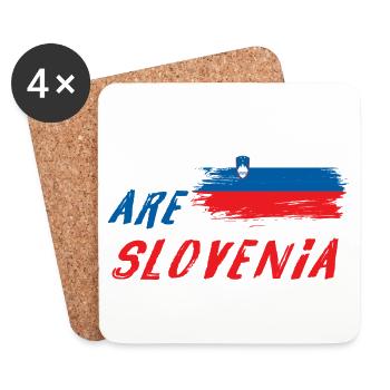 Wir sind Slowenien - Untersetzer (4er-Set) - Weiß - Vorne
