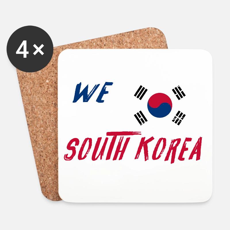 Wir sind Südkorea - Untersetzer (4er-Set) - Weiß