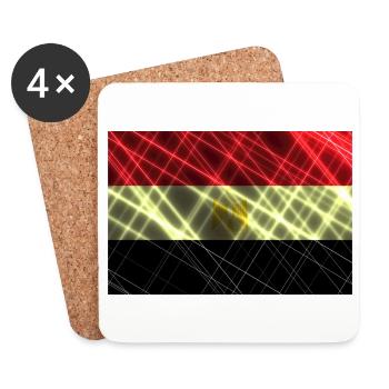 Égypte - Dessous de verre (lot de 4) - blanc - Devant