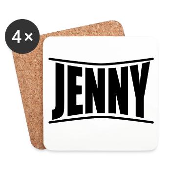 t-shirt Jenny t-shirt gift idea - Coasters (set of 4) - white - Front