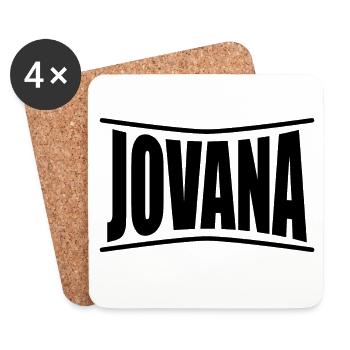 t-shirt Jovana t-shirt gift idea - Coasters (set of 4) - white - Front