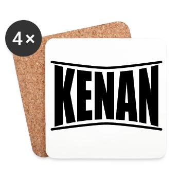 t-shirt Kenan idée cadeau t-shirt - Dessous de verre (lot de 4) - blanc - Devant